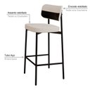 Ver imagem 5 de Banqueta Alloa Fixa com 4 Pés 50 X 44,7 X 163,5cm com 1 Unidade