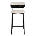 Ver imagem 1 de Banqueta Alloa Fixa com 4 Pés 50 x 44,7 x 163,5cm com 1 Unidade Branco/Palha/Preto/Epoxi