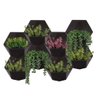 Vaso Para Plantas E Flores Hexagonal Jardim Suspenso Polietileno Mix-Plant 12x30cm:Clean - 3