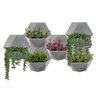 Vaso Para Plantas E Flores Hexagonal Jardim Suspenso Polietileno Mix-Plant 12x30cm:Clean - 2