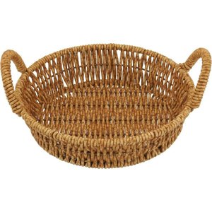 Cesta Plástico 4x17x17cm Natural Decorativa Organizadora