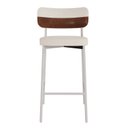 Ver imagem 1 de Banqueta Alloa Fixa com 4 Pés 50 x 44,7 x 163,5cm com 1 Unidade Branco/Palha/Whisky/Epoxi