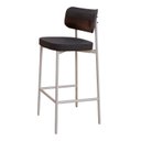 Ver imagem 6 de Banqueta Alloa Fixa com 4 Pés 50 x 44,7 x 163,5cm com 1 Unidade Preto/Café/Branco Epoxi
