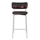 Ver imagem 1 de Banqueta Alloa Fixa com 4 Pés 50 x 44,7 x 163,5cm com 1 Unidade Preto/Café/Branco Epoxi