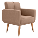 Ver imagem 5 de Poltrona Malaga Bouclé Cinza 69x69cm com Espuma D20 para Sala e Quarto