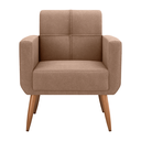 Ver imagem 4 de Poltrona Malaga Bouclé Cinza 69x69cm com Espuma D20 para Sala e Quarto