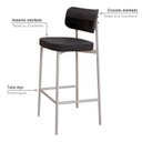 Ver imagem 5 de Banqueta Alloa Fixa com 4 Pés 50 x 44,7 x 163,5cm com 1 Unidade Preto/Branco Epoxi