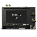 Ver imagem 7 de Painel para Tv até 60 Polegadas Madesa Alfa com Prateleiras e Nichos - Preto
