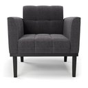 Ver imagem 5 de Poltrona para Sala Base Madeira Fixa Preto Elisa Bouclê Grafite D03 - D'rossi