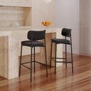 Ver imagem 3 de Banqueta Alloa Fixa com 4 Pés 50 x 44,7 x 163,5cm com 1 Unidade Preto/Epoxi