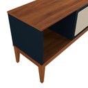 Ver imagem 5 de Rack para TV 75 Polegadas Viena Madeira Maciça 2 Portas 180cm Telinha Azul Petróleo - Apaixone & Decore