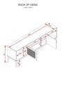 Ver imagem 3 de Rack para TV 75 Polegadas Viena Madeira Maciça 2 Portas 180cm Telinha Azul Petróleo - Apaixone & Decore