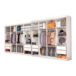 Closet Casal Duplo Rubi Premium 16 Portas 8 Gavetas - 4