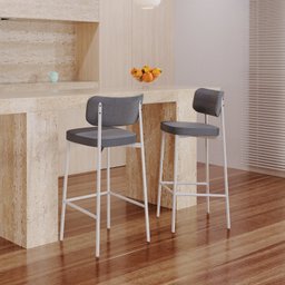 Banqueta Alloa Fixa com 4 Pés 50 X 44,7 X 163,5cm com 1 Unidade - 3