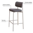 Ver imagem 5 de Banqueta Alloa Fixa com 4 Pés 50 x 44,7 x 163,5cm com 1 Unidade Cinza/Branco Epoxi