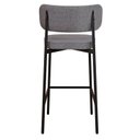 Ver imagem 2 de Banqueta Alloa Fixa com 4 Pés 50 x 44,7 x 163,5cm com 1 Unidade Cinza/Preto Epoxi