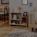 Ver imagem 1 de Rack Nicho Aparador Girona Carvalho para TV Sala Quarto Escritorio