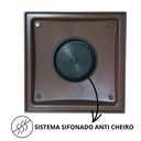 Ver imagem 5 de Ralo Invisível 20x20 Base Inox 304 Cola Piso Coletor Plástico Marrom Saída 100mm com Sifão