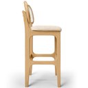 Ver imagem 7 de Kit 03 Banquetas Altas Para Cozinha Bancada Sala Tela Betta Fixa L02 Suede Bege - Lyam Decor