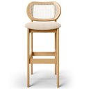 Ver imagem 6 de Kit 03 Banquetas Altas Para Cozinha Bancada Sala Tela Betta Fixa L02 Suede Bege - Lyam Decor