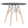 Mesa Eames 90 Cm Preto + 4 Cadeiras Eiffel Dsw Rosa Claro - 10