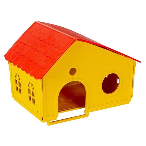 Casinha para Hamster 6 Unidades Amarela Pet Roe Jel Plast
