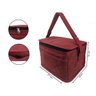 Bolsa Térmica Porta Marmita Lanche Bebida Com Bolso frontal Para Talheres E Alça Regulável: Vermelho - 2