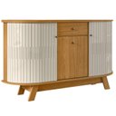 Ver imagem 2 de Buffet Aparador 3 Portas 136 Cm Monza Cinamomo Off White Madetec