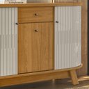 Ver imagem 3 de Buffet Aparador 3 Portas 136 Cm Monza Cinamomo Off White Madetec