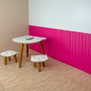 Ver imagem 1 de Painel Ripado Versátil Infantil: 01 Unid. 57x270cm Larg. - Talatto Painéis - Polietileno - Rosa