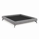 Ver imagem 1 de Cama King Japonesa 210cm Pés Alumínio Haru Linho Nobre Cinza - Sallar Home