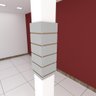 Kit 4 Painel canaletado cinza 2 un 24x60 2 un 20x60 painel mdf loja painel expositor painel canaleta - 1
