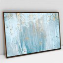Ver imagem 1 de Quadro Decorativo em Canvas Abstrato Mármore Piscina TaColado Moldura Flutuante 4,5cm Freijó 120 x 8