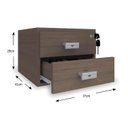 Ver imagem 2 de Multiuso Escritório Versátil 2001 2 Gavetas e 1 c/ Chave Argila - Kappesberg