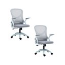 Ver imagem 3 de Kit 2 Cadeiras Escritório Home Office Giratória Tela Mesh Columbus Rivatti