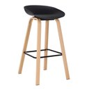 Ver imagem 1 de Banqueta para Área Gourmet 83cm Assento em Polipropileno 4 Unidades Cor:preto