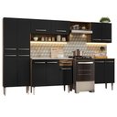 Ver imagem 3 de Armário de Cozinha Completa 293cm com Pia Rustic/Preto Emilly Madesa 08