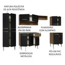 Ver imagem 5 de Armário de Cozinha Completa 293cm com Pia Rustic/Preto Emilly Madesa 08