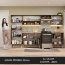 Ver imagem 6 de Armário de Cozinha Completa 293cm com Pia Rustic/Preto Emilly Madesa 08