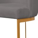 Ver imagem 4 de Banqueta Decorativa Emily Base Metal Dourado:cinza