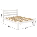 Ver imagem 2 de Cama Casal com Colchão em Madeira Maciça Rubi Branco Repleta