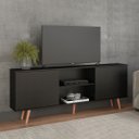 Ver imagem 2 de Rack para Tv Pés em Madeira Alegra Mdp Preto 0635