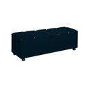 Ver imagem 1 de Recamier Baú Luxo Azul Escuro com Rodinhas 85cm