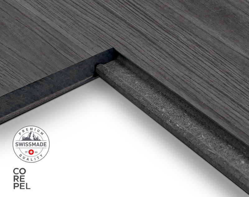 Piso Corepel Amadeirado Cinza 1845 X 244 X 7,5 Mm em Caixa - 3