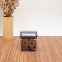 Ver imagem 5 de Pote de acrílico 620ml com tampa transparente quadrado empilhável - Oikos