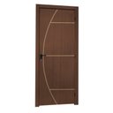 Ver imagem 2 de Kit Porta de Madeira Decorada 215x74cm Batente 7cm Gaucha Abertura Direita Marrom/Ipê MGM