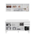 Ver imagem 2 de Cozinha Compacta Lorena 160cm 8 Portas 2 Gavetas com Tampo Branco Maderatto Móveis