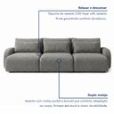 Ver imagem 6 de Sofá Orgânico Retrátil 4 Lugares 270cm Base Madeira Maciça Oxford