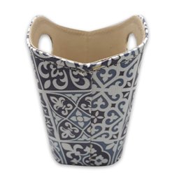 Porta Revista ou Cesto de Flores Bolsa Ladrilhos 20x16cm - 2