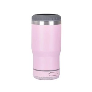 Copo Térmico com Tampa 420ml com Caixa de Som Bluetooth - Rosa